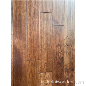 Lantai kayu keras Hickory / lantai kayu padat